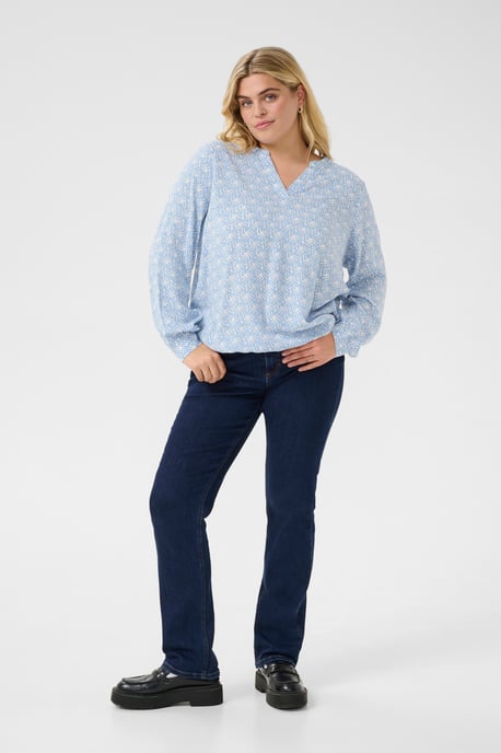 Blouse with long sleeve Regular fit Blue/Moonstruck Print - Image 1