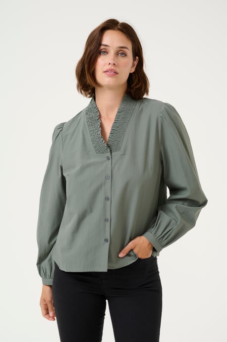 Blouse with long sleeve Regular fit Balsam Green - Image 3