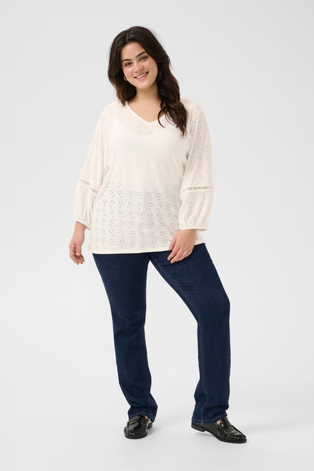 Blouse with long sleeve Regular fit Chalk CC. - Image 1