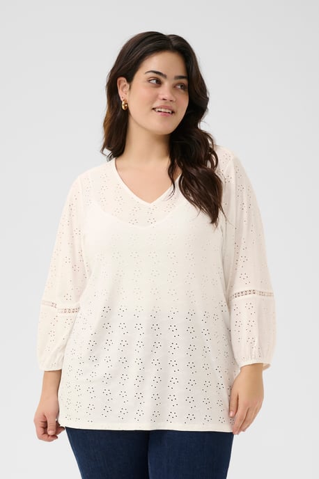Blouse with long sleeve Regular fit Chalk CC. - Image 3