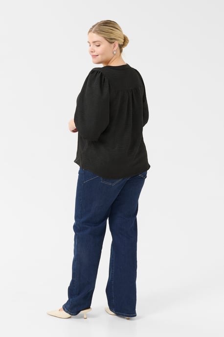 Blouse met lange mouwen Regular fit Black - Image 2