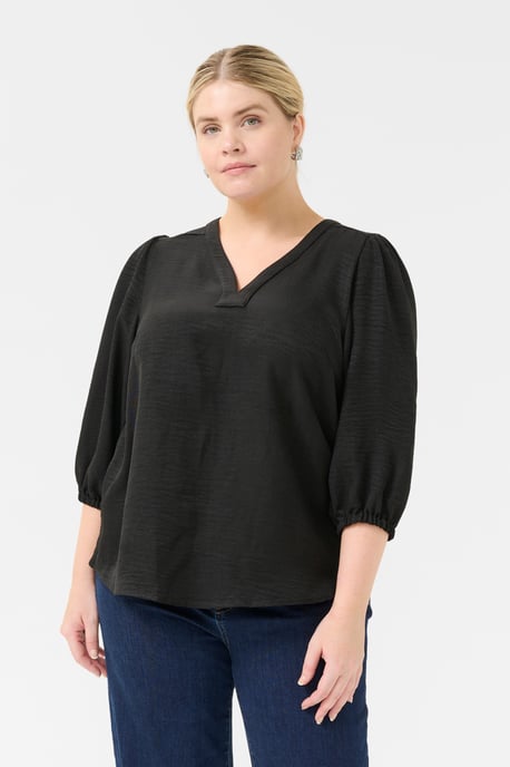 Blouse met lange mouwen Regular fit Black - Image 3