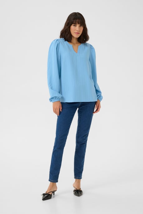 Blouse with long sleeve Regular fit Forever Blue CC - Image 1
