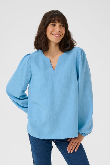 Blouse with long sleeve Regular fit Forever Blue CC - Image 3