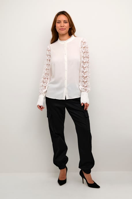 Blouse with long sleeve Relaxed fit Spring Gardenia - Image 2