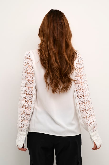 Blouse with long sleeve Relaxed fit Spring Gardenia - Image 3