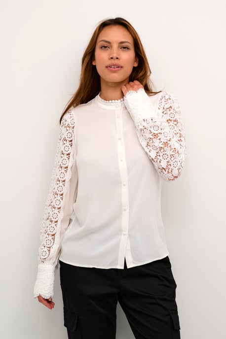 Blouse with long sleeve Relaxed fit Spring Gardenia - Image 4