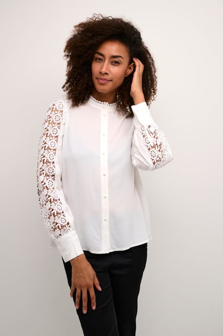 Blouse with long sleeve Relaxed fit Spring Gardenia - Image 5