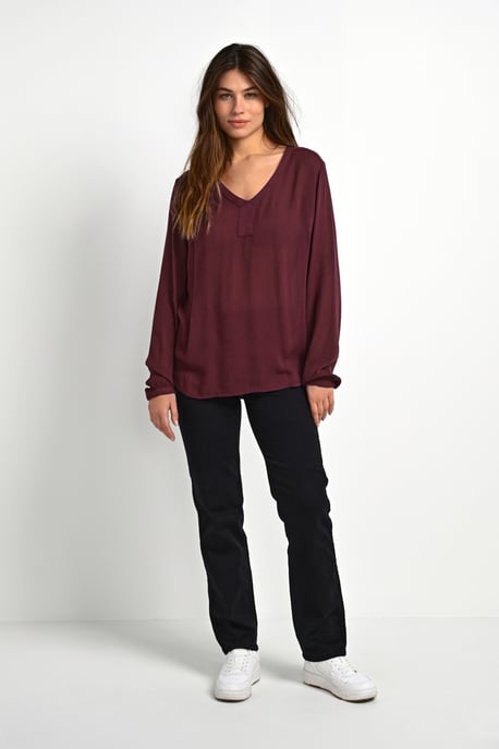 Blouse with long sleeve Regular fit Dark Jewel - Image 1