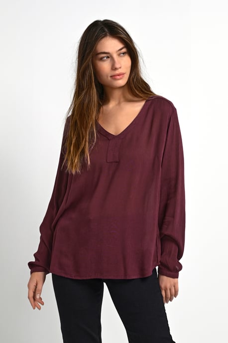 Blouse with long sleeve Regular fit Dark Jewel - Image 3
