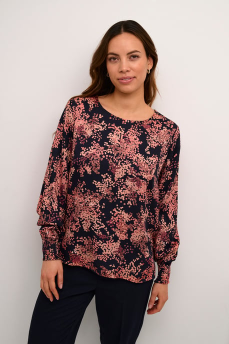 Blouse met lange mouwen Regular fit Black / Red Tones Berry black red - Image 4