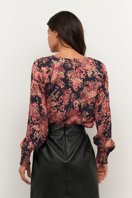 Blouse met lange mouwen Regular fit Black / Red Tones Berry black red - Image 5