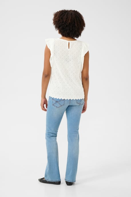 Sleeveless blouse Regular fit Snow White - Image 3