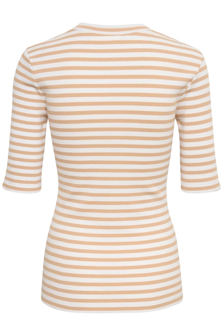 Jersey top Slim fit Alabaster/Pure White stripe beige - Image 5