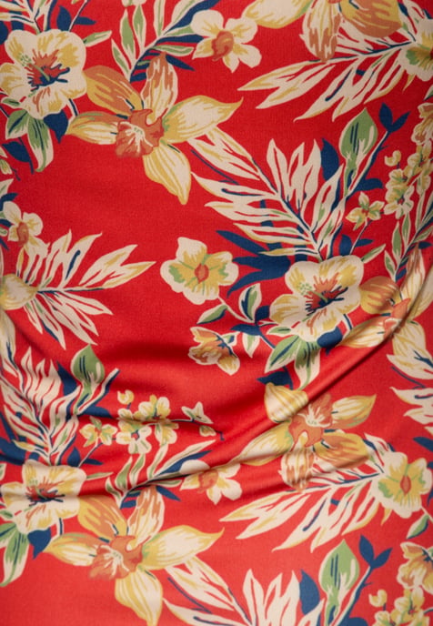 Queen Kerosin Damen Trägertop mit tropischem All-Over-Print Hawaii Red mehrfarbig - Image 3