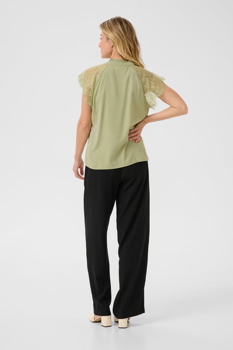 Blouse with short sleeve Straight fit Tea - Image 2