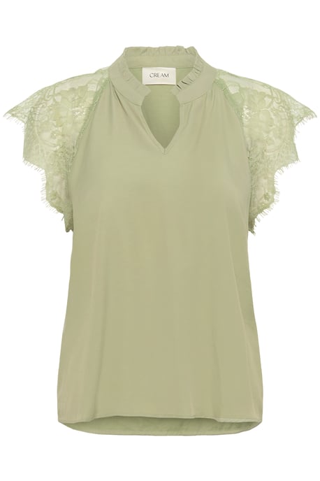 Blouse with short sleeve Straight fit Tea - Image 4