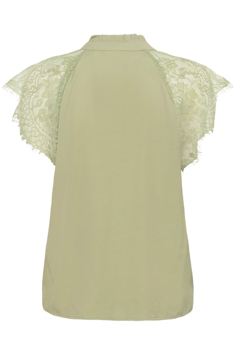 Blouse with short sleeve Straight fit Tea - Image 5