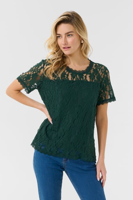 Blouse with short sleeve Regular fit Sea Moss - Image 3