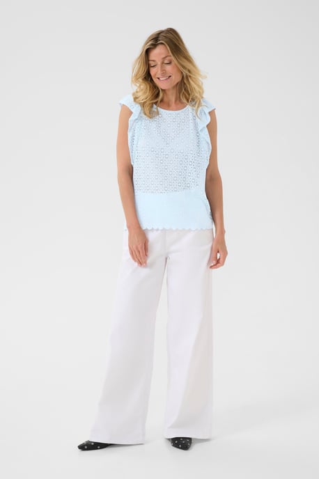 Sleeveless blouse Regular fit Cashmere Blue - Image 2