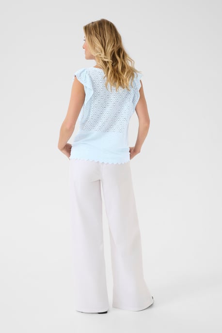 Sleeveless blouse Regular fit Cashmere Blue - Image 4