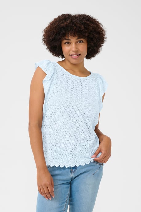 Sleeveless blouse Regular fit Cashmere Blue - Image 5
