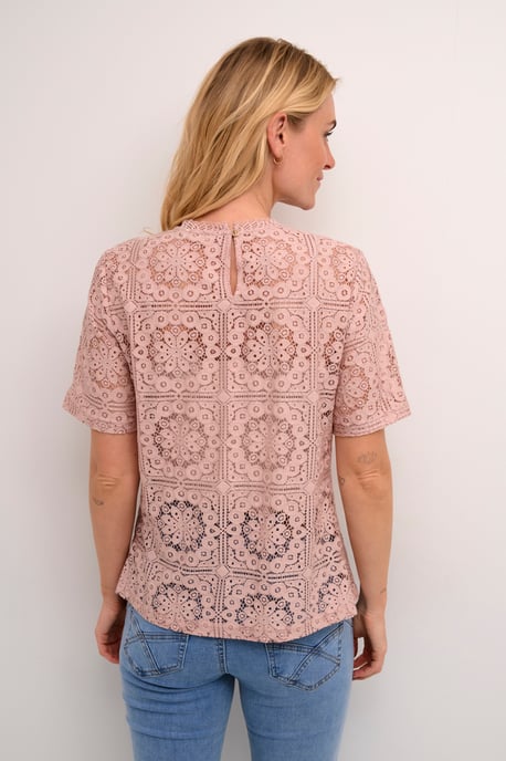 Blouse with short sleeve Regular fit Burnished Lilac - Image 3