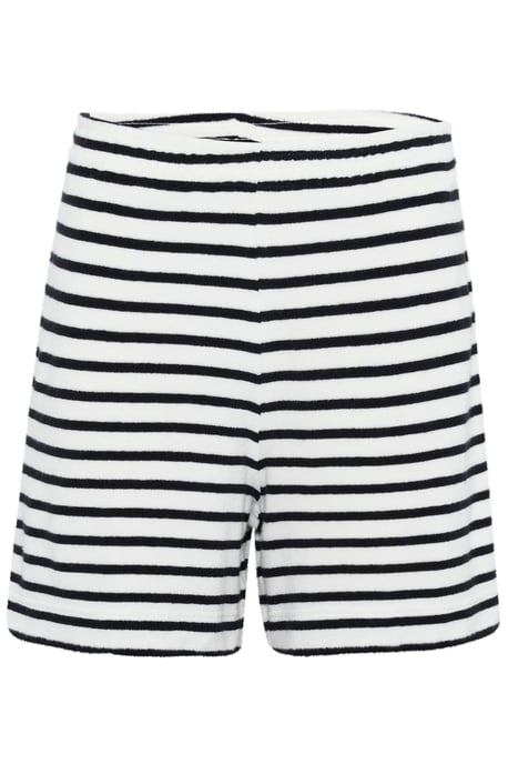 Shorts casual Loose fit Black and Eggnog Stripe - Image 4