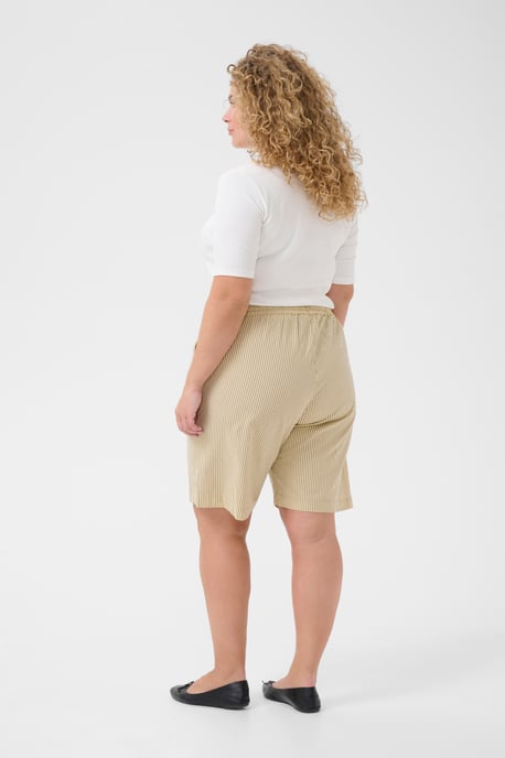 Shorts casual Loose fit Chincilla / White stripe - Image 2