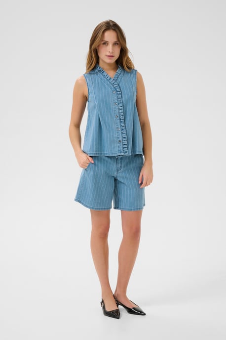 Shorts casual Relaxed fit Light Blue Denim - Image 2