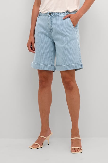 Shorts casual Loose fit Blue/White Stripe - Image 2
