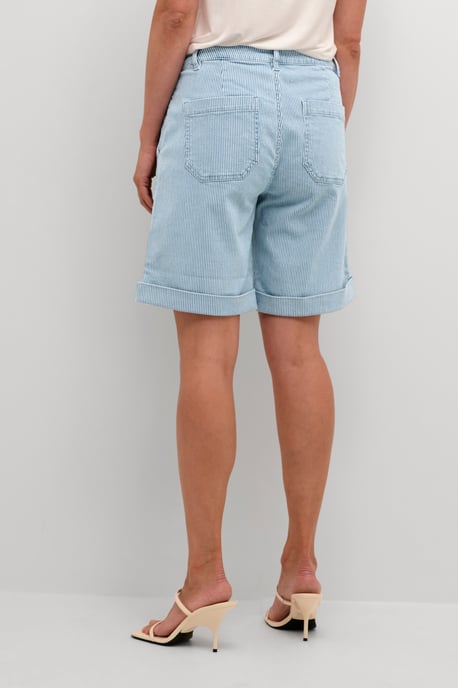 Shorts casual Loose fit Blue/White Stripe - Image 3