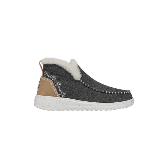 HEYDUDE Denny Wool Faux Shearling Polyester Women's Grey Boots - Image 5