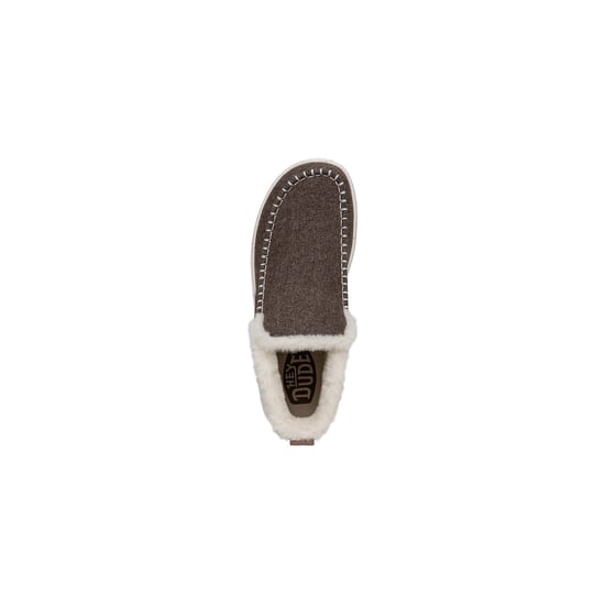 HEYDUDE Denny Wool Faux Shearling Polyester Women's Walnut Boots - Image 4