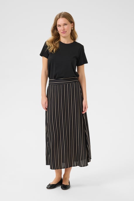 Rok A-shape Black/Powder Color Stripe black multi - Image 1