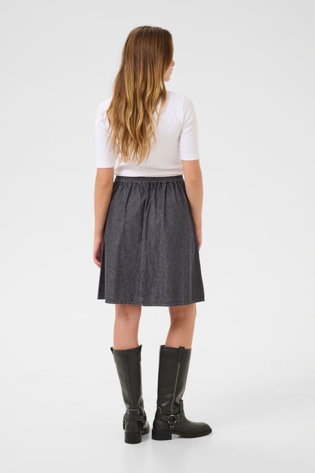 Skirt A-shape Grey Washed Denim - Image 2