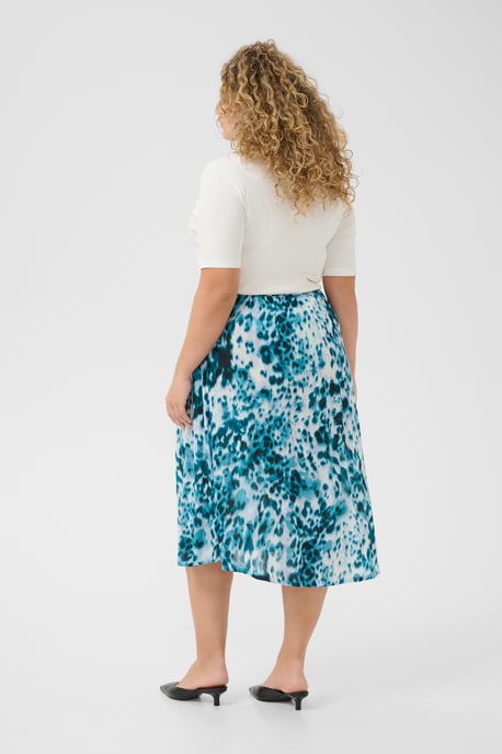 Rok A-shape Teal Leopard Print teal - Image 3