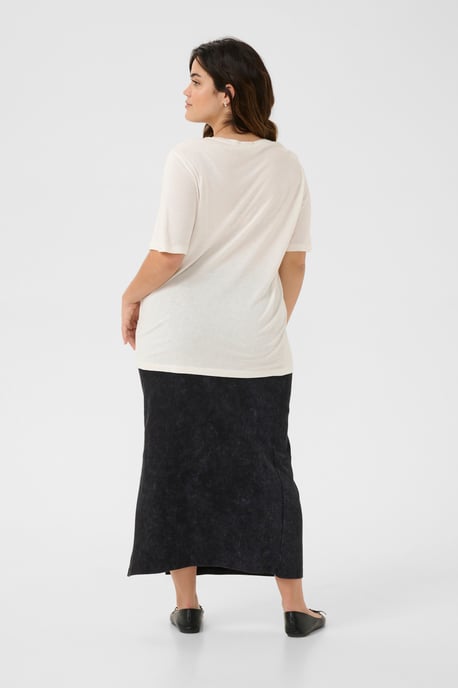 Skirt Shaped fit Black washed rib - Image 2