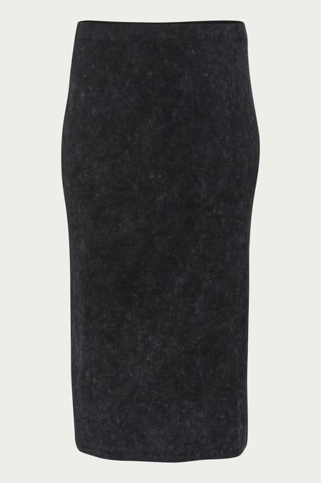 Skirt Shaped fit Black washed rib - Image 4