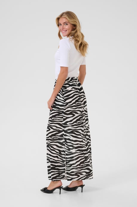 Skirt A-shape Black/Chalk Animal Print - Image 2