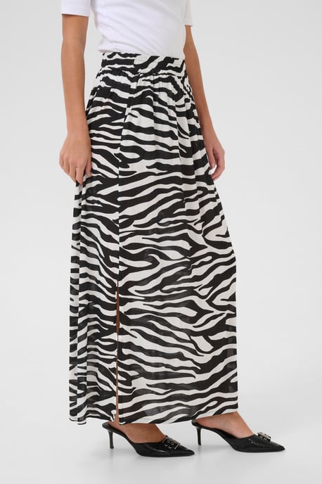 Skirt A-shape Black/Chalk Animal Print - Image 3