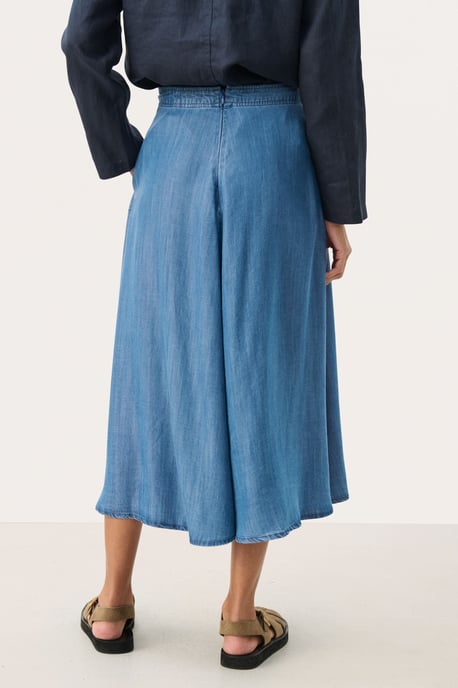 Skirt A-Line Medium Blue Denim - Image 5
