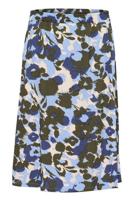 Rok A-shape Blue_Blurry Flower Print blue multi - Image 4