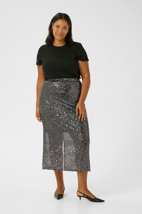 Skirt Regular fit Silver Sequin - Image 1