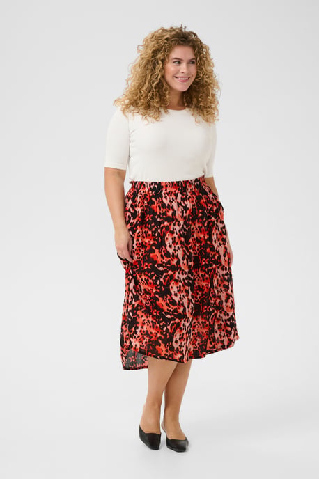 Rok A-shape Grenadine Leopard Print red - Image 1
