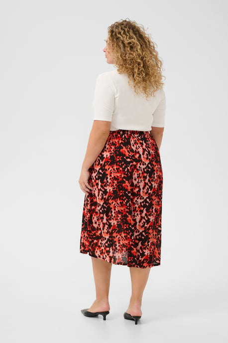 Rok A-shape Grenadine Leopard Print red - Image 3