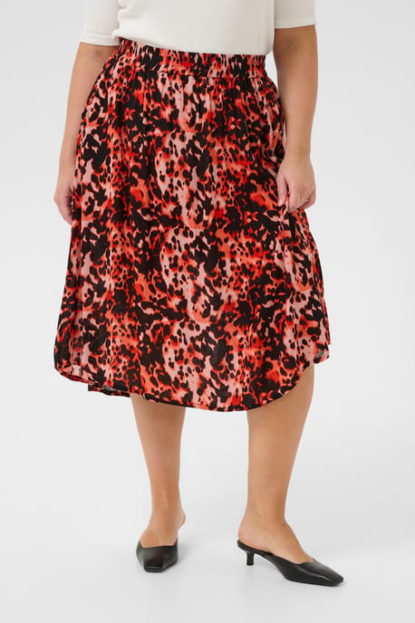 Rok A-shape Grenadine Leopard Print red - Image 4