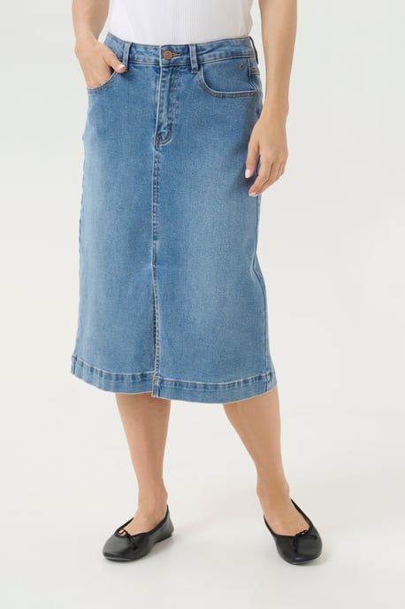 Skirt A-shape Reno Medium Blue Denim - Image 2