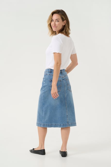 Skirt A-shape Reno Medium Blue Denim - Image 3