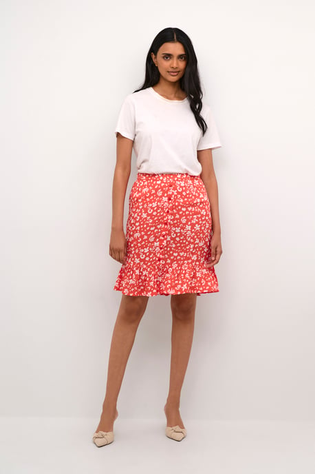 Skirt Regular fit Cayenne/Chalk Flower - Image 1